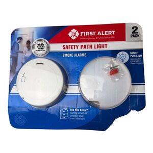 First Alert 10 Year Battery Smoke Alarm (1) with Safety Path Light P1210E